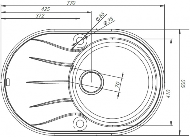 Мойка кухонная IDDIS Kitchen G K12G771i87