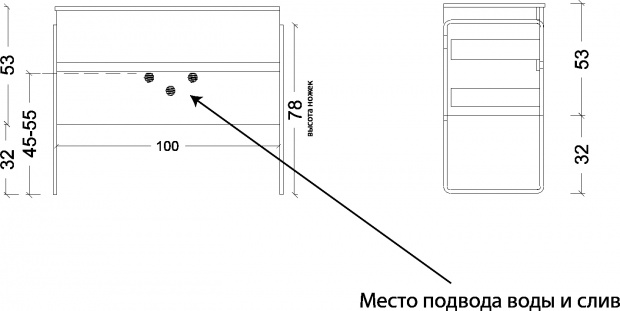 Тумба с раковиной Armadi Art Vallessi 100 белая