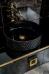 Тумба с раковиной Armadi Art Lucido 100 черная глянцевая, раковина 817-B, ножки золото - фото №6