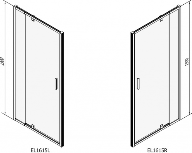 Душевая дверь в нишу Polysan Easy line EL1615 (760-900)
