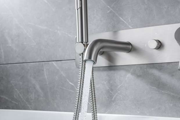 Смеситель для ванны с душем Allen Brau Priority 5.31006-BN, брашированный никель