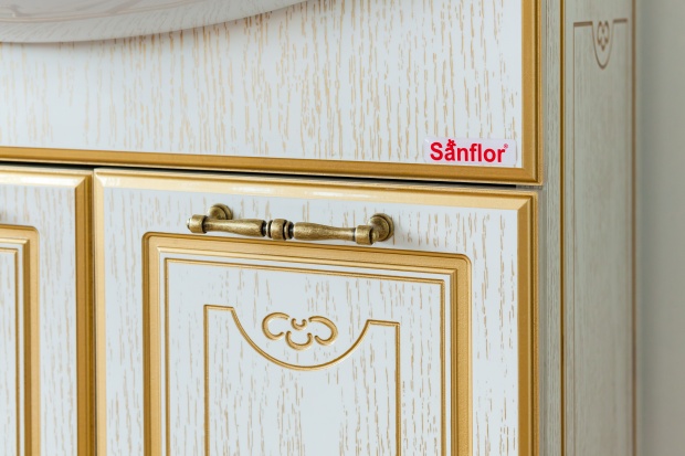 Комплект мебели Sanflor Адель 82, белая, патина золото, L