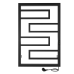 Полотенцесушитель электрический INDIGO FLAVIO 80x50 (DGF80-50BRRt) черный муар - фото №1