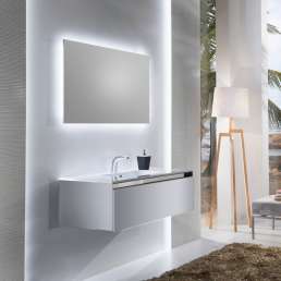 Комплект мебели Sanvit Кубэ-1 75 белый глянец