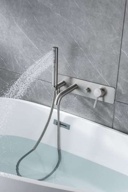 Смеситель для ванны с душем Allen Brau Priority 5.31006-BN, брашированный никель