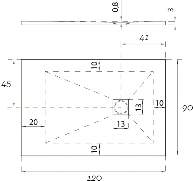 Поддон для душа Aquanet Pleasure ATS-120x90U-W