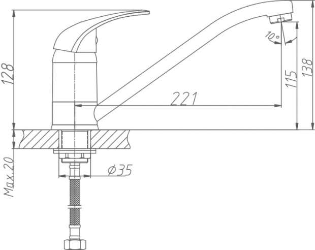 Смеситель для кухни Haiba HB4903