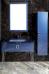 Тумба с раковиной Armadi Art Lucido 100 насыщенный синий, раковина 852-100-BL, ножки хром - фото №2
