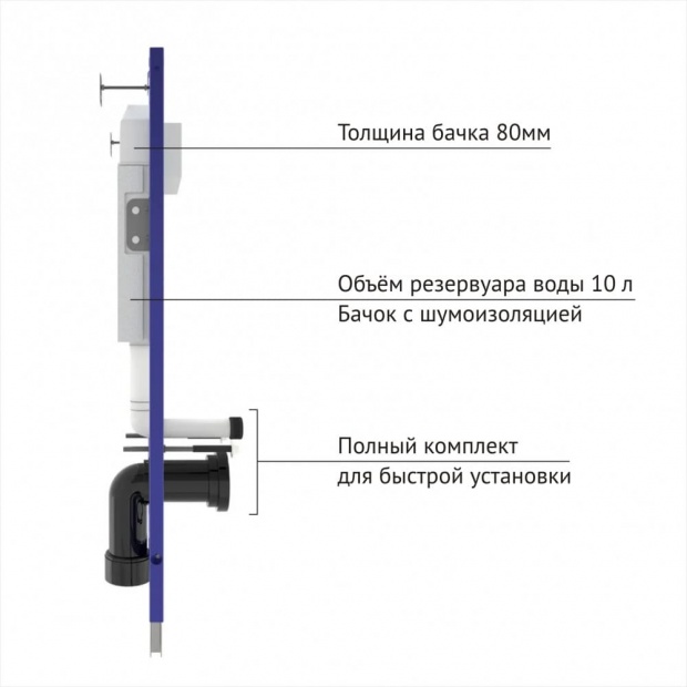 Инсталляция для подвесного унитаза BERGES WASSERHAUS NOVUM (040223)