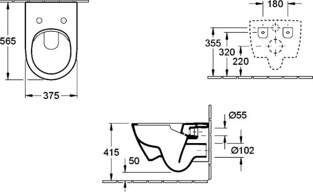 Унитаз подвесной VILLEROY&BOCH (5614 R001)