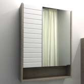 Зеркало-шкаф Comforty Клеон 60, белый, дуб дымчатый