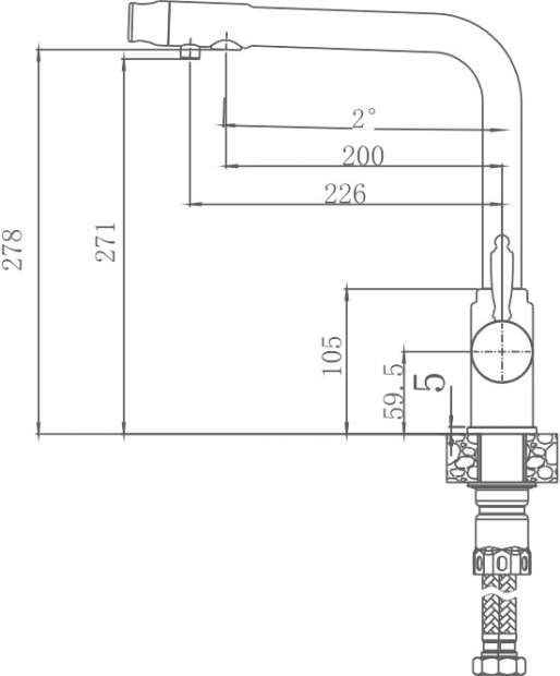 Смеситель для кухни Haiba HB70301