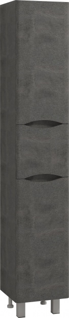 Шкаф-пенал Vod-Ok Adel 30 R, с бельевой корзиной, серый камень
