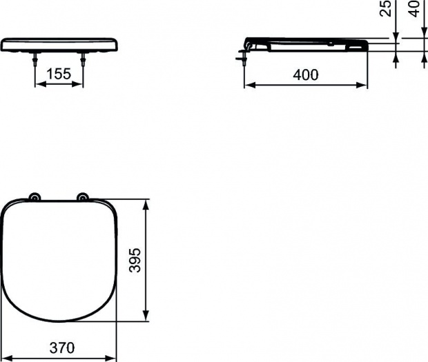 Сидение и крышка для унитазов с короткой проекций Ideal Standard TEMPO T679801
