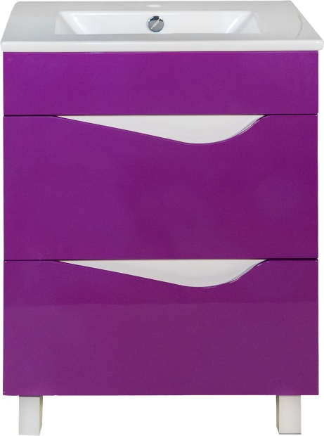 Комплект мебели Bellezza Эйфория 60 фиолетовая с раковиной Квадро