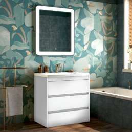 Комплект мебели Art&Max Family 75, напольная, Bianco Lucido